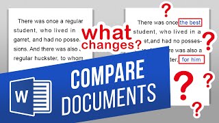 How to Compare Two Versions of a Document in Word  Track Changes Document by Comparing Two Files [upl. by Lavud]