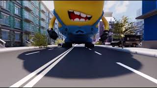 VR 360 Degree GIANT MINION CRASH Attacks The City Quality is 360p [upl. by Jenne]