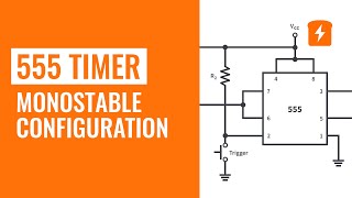 555 Timers  Monostable Multivibrator Configuration [upl. by Idnor]