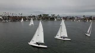 2023 Club Championship Sail Off Race 5 Soling start [upl. by Anivol]