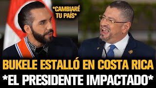 BUKELE ESTALLÓ EN COSTA RICA Y DEJÓ IMPACTADO AL PRESIDENTE [upl. by Aicilic349]