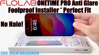 FLOLAB ONETIME PRO Anti Glare Screen Protector for iPhone 15 Pro Foolproof Installer amp Perfect Fit [upl. by Mazonson]