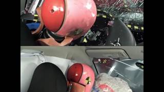 Latin NCAP Car to Car Crash Test Inside Car [upl. by Hoffmann516]