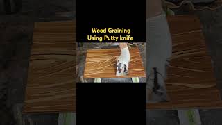 Wood graining design using putty knife diy woodgrainingdesign painting [upl. by Oiliruam483]