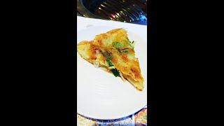 Haemul Pajeon  Seafood Scallion Pancake Korean Food Shorts [upl. by Ttennaej]