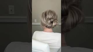 Easiest way to achieve a full bun with fine thin hair 🫶🏻 hairstyle thinhair finehair hair [upl. by Petrina467]