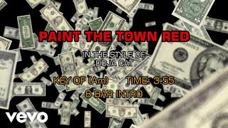 Doja Cat  Paint The Town Red clean Karaoke [upl. by Huppert]