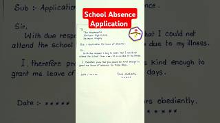 School Absence Application shortsvideo ytshorts youtubeshorts youtubeshort [upl. by Oirromed]