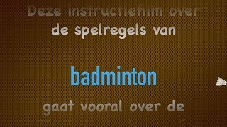 badminton spelregels dubbelspel 16022017 [upl. by Kowtko]