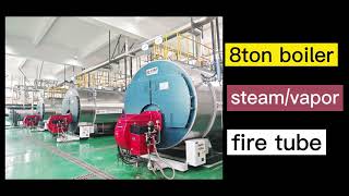 8 ton Steam Boiler with Oil Burner Economizer Deaerator Steam for Cleaning Oil Storage Tanks [upl. by Emelina]