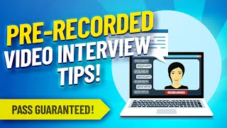 PRERECORDED VIDEO INTERVIEW TIPS Questions amp BRILLIANT ANSWERS [upl. by Myrilla371]