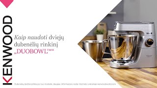 Kenwood Chef Baker virtuvinis kombainas  Kaip naudoti dviejų dubenėlių rinkinį „DuoBowl™“ [upl. by Annora]