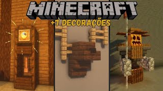 TOP 7 DECORAÇÕES PARA FAZER NO SEU MUNDO  Minecraft Tutorial [upl. by Lletnahs]