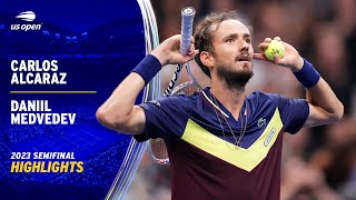 Carlos Alcaraz vs Daniil Medvedev Highlights  2023 US Open Semifinal [upl. by Gambell]