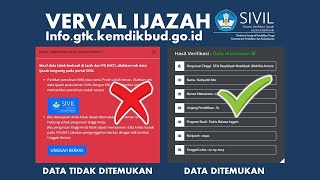 VERVAL IJAZAH TIDAK DITEMUKAN INI CARA MENGECEKNYA AGAR DATA DITEMUKAN‼️👍 [upl. by Merrie]