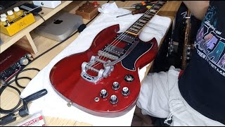 Bigsby B5 With Vibramate Installation On SG Guitar [upl. by Yatnohs]