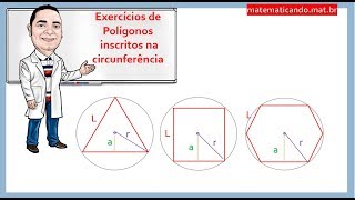 Resolução de exercícios de polígonos inscritos na circunferência  Aula 05 [upl. by Ankeny]