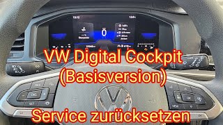 Service zurücksetzen beim VW Digital Cockpit Basisversion so einfach geht es Volkswagen Polo AW [upl. by Nahtaoj8]