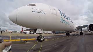 Ramp Agent B787 pushback headset POV [upl. by Nitnert]