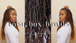 DIY How to create Easy Small Box Braids For Winter [upl. by Nobel]