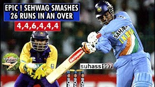 Sehwag destroys Sri lanka  26 runs in an over 446444Extended [upl. by Kraus]