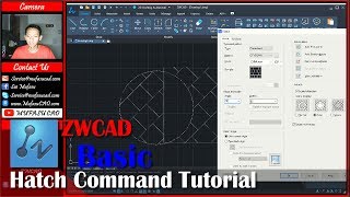 ZWCAD How To Use Hatch Command Tutorial [upl. by Htebasyle]