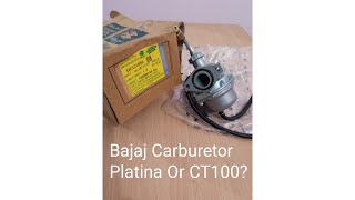 Carburetor Bajaj Platina Or CT100 Old Model  Bajaj Genuine Carburetor  Rate Prices [upl. by Yltnerb]