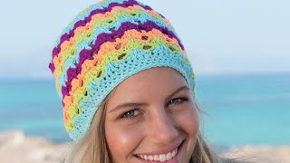 Easy Crochet Pipeline Slouchy Hat [upl. by Nakashima]