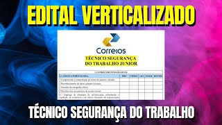 TÉCNICO SEGURANÇA DO TRABALHO JUNIOR  CORREIOS 2024  Edital Verticalizado [upl. by Mel]