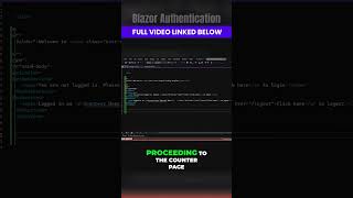 Blazor Authorization Tutorial  blazor dotnetcore aspnetcore [upl. by Meirrak95]