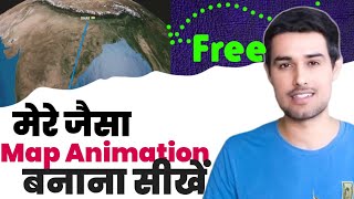 How To Make Map Animation Like Dhure Rathee map Animation Kaise Banaye Mobile Par  Dhure Rathee [upl. by Obaza]