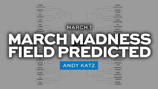 2022 NCAA tournament mens bracket predictions on the 1st day of March [upl. by Dlaregztif703]