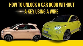 How to unlock a car door without a key Fiat 500 Baby Abarth [upl. by Nalhsa]