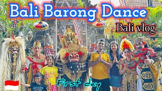 Balinese traditional Barong DanceFirst Day in BALI Kannada [upl. by Ahsinej]