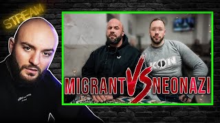 Edmon reagiert auf MIGRANT trifft auf NEONAZI  Stream Highlights [upl. by Naves]