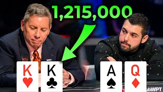 POCKET KINGS In 5000000 Poker Tournament [upl. by Nolyk]