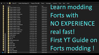 Forts Modding Guide 1 FilesampFirst Mod [upl. by Eciralc]