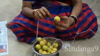 எலுமிச்சை மாலை கட்டும் சரியான முறை Perfect method of build lemon malai [upl. by Nalim540]