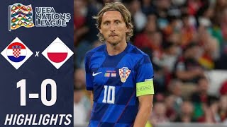 Croatia vs Poland 10 Highlights UEFA Nations League 202425 [upl. by Dhar393]