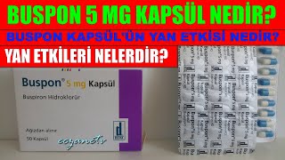 Buspon 5 Mg Kapsül Nedir Buspon Kapsülün Yan Etkileri Nelerdir Buspon Kapsül Nasıl Kullanılır [upl. by Laurens]