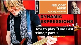 Andy Timmons  How to play “One Last Time” part 1 [upl. by Houston107]