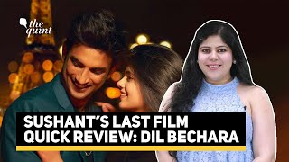 Dil Bechara Quick Movie Review  The Quint  Sushant Singh Rajputs Last Film [upl. by Rellek]