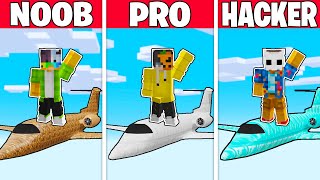 NOOB vs PRO vs HACKER UÇAK YAPI KAPIŞMASI  Minecraft [upl. by Karil]