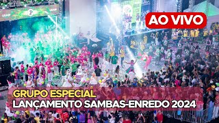 AO VIVO CARNAVAL 2024  LANÇAMENTO DOS SAMBAS  ESPECIAL [upl. by Thorncombe]