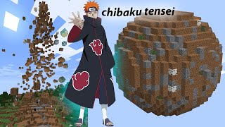 chibaku tensei in Minecraft Naruto mod [upl. by Nasya]