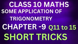 class 10 math Chapter 9  some of application trigonometry  Math Chapter 9 10th  Math Ch 9 [upl. by Giacamo164]