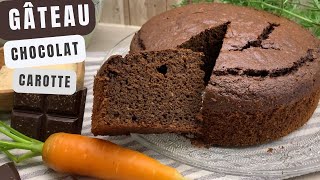 Recette gâteau au chocolat sans beurre sans huile et à la CAROTTE  Très léger [upl. by Manouch608]