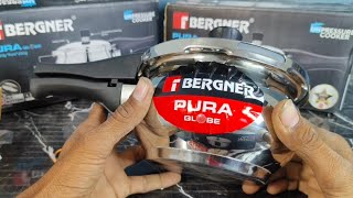 Bergner 15 Lit Pura Globe small Triply bottom pressure cooker review bergner cooker cookware [upl. by Aznerol593]