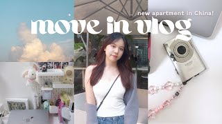 moving to a new apartment in CHINA 🏡🚚丨room tour housewarming party solo date repairing camera [upl. by Marylou]