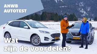 Op WINTERSPORT met 2 semielektrische autos  WINTERTIPS VAN FRANK amp GERT [upl. by Pfaff]